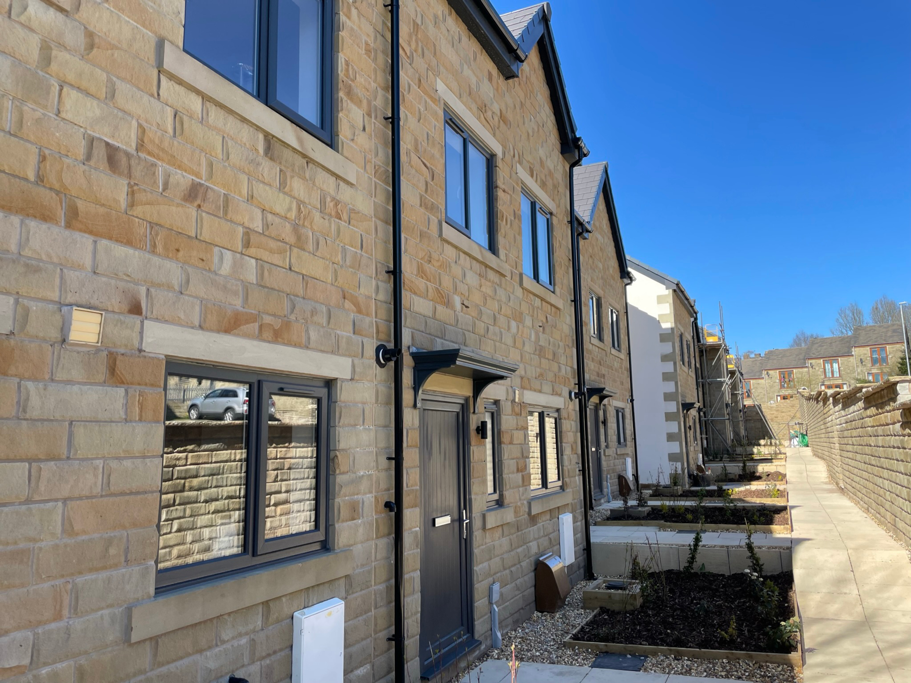 View of front elevations of Hutch Bank view development