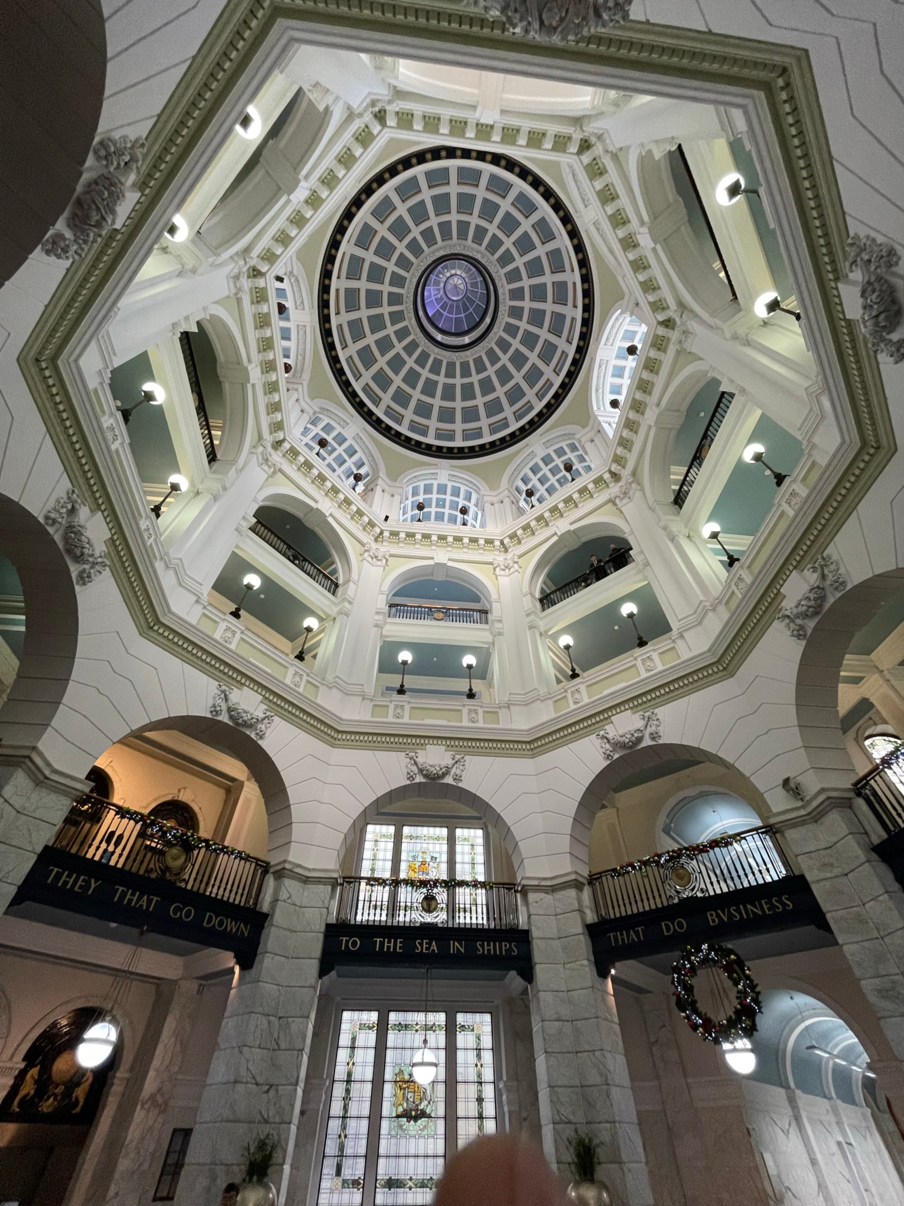 Internal view of central dome structure to Port of Liverpool Building