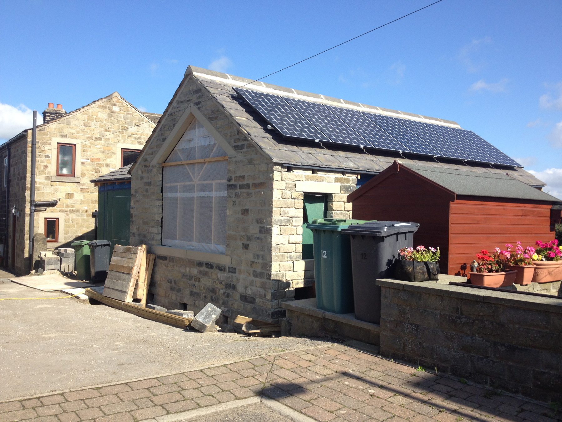 Bungalow prior to installation of the windows