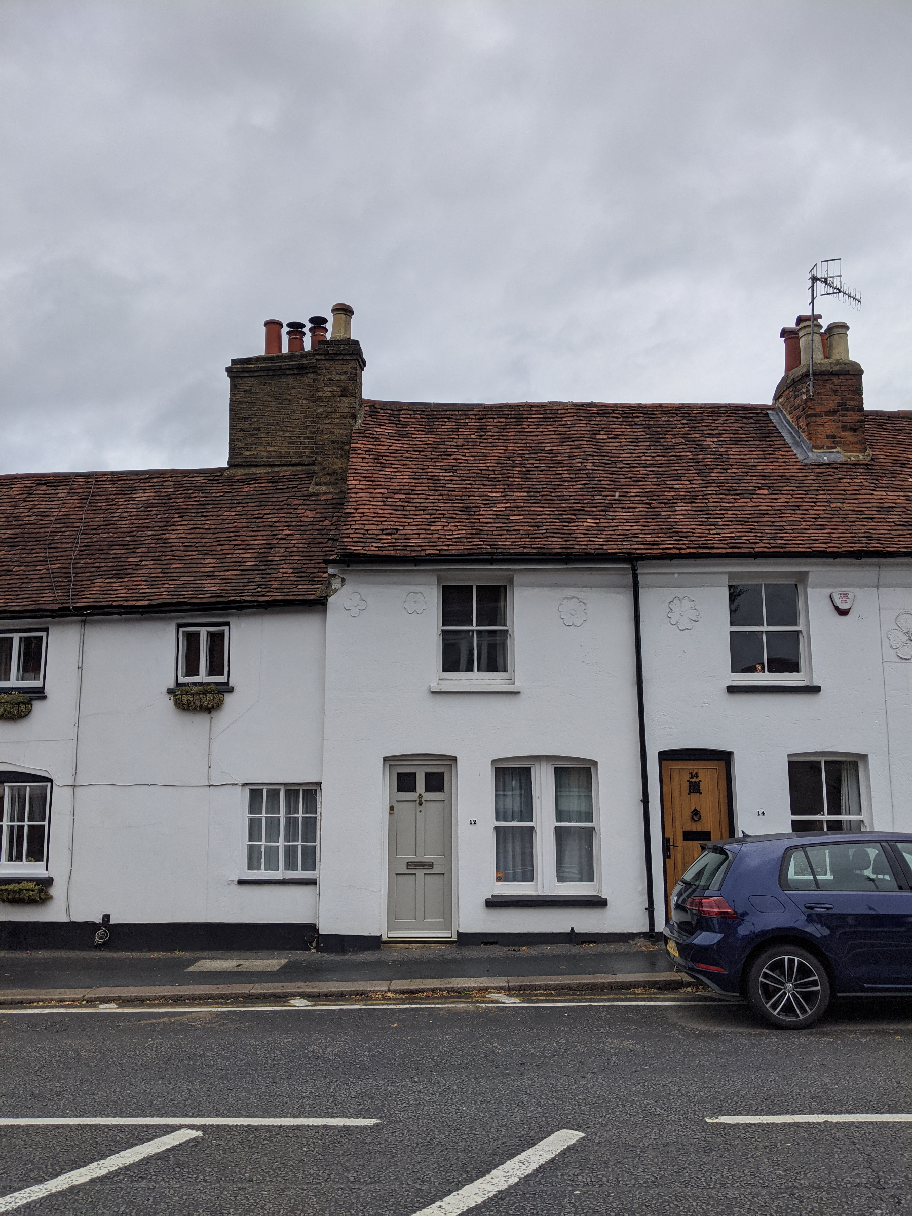 Front elevation of the Grade II lsited property in Bushey