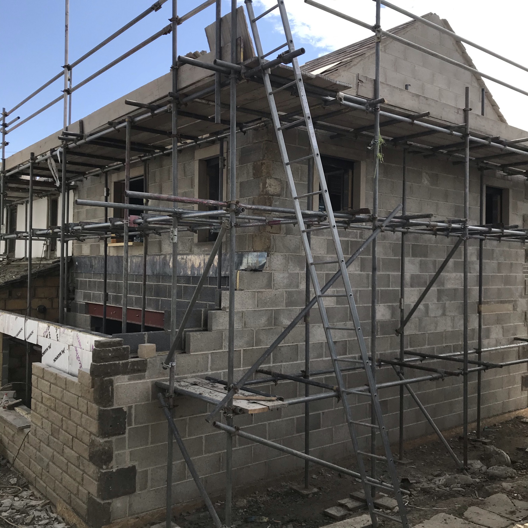 Netherhouse Cottage construction in progress