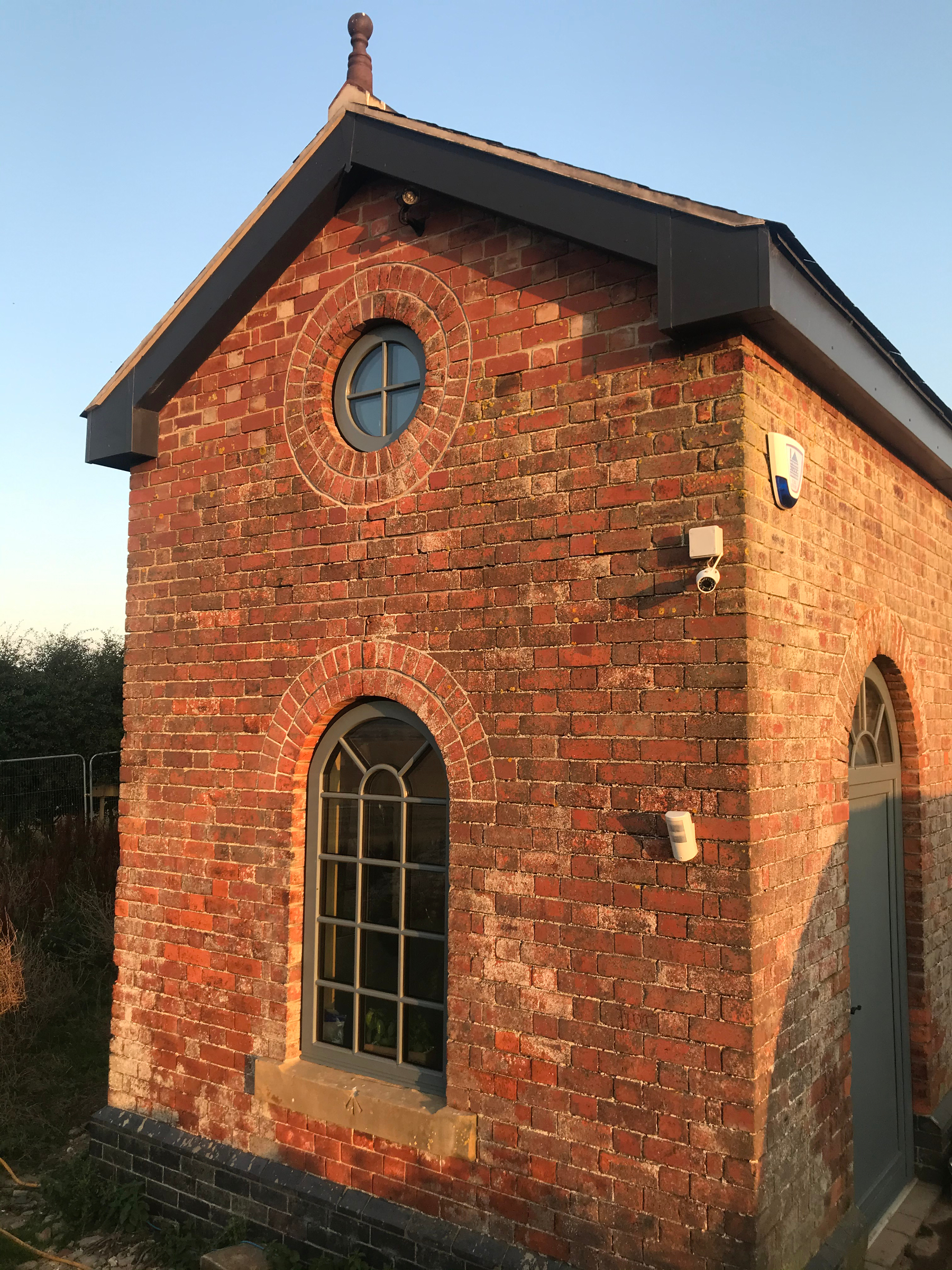 Pump House building following repairs of structural defects and installation of new roof