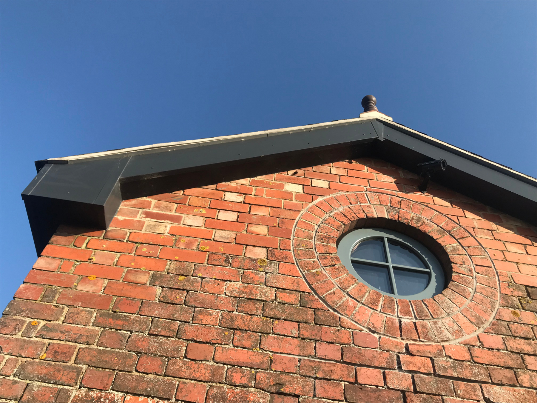 Slate grey fascia board specified to match roofing materials